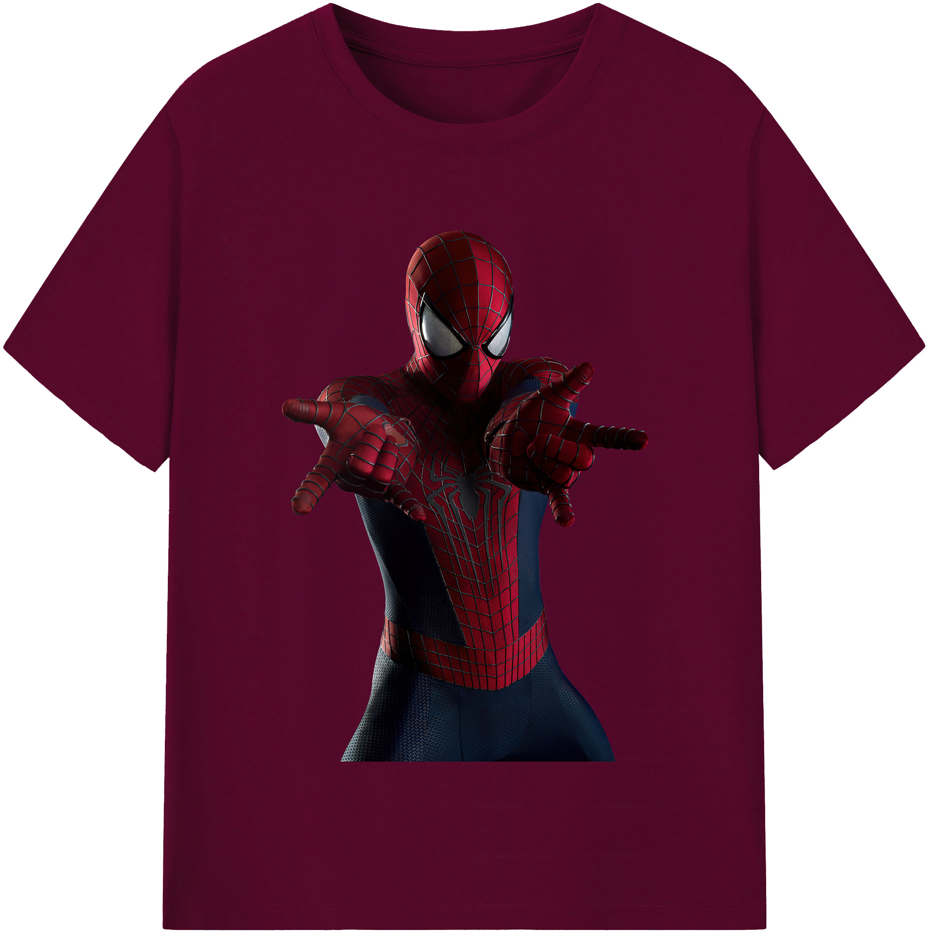 （画像用） Spider Man スパイダーマン レディースカジュアルプリントTシャツ（綿100％）